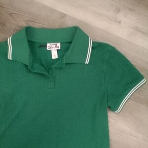 Future Collective Women's Green Polo Crop Top